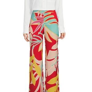 Alex Marie High Waist Palazzo Wide Leg Flowy and Dramatic Multicolor Pants Sz. S
